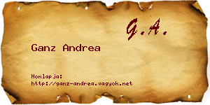 Ganz Andrea névjegykártya